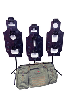 Responsive Laser Targets 3 pack + Tripods + Case  [LA-CQB-3]